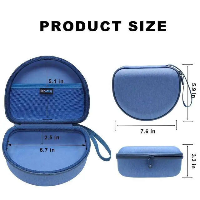 Alt view image 7 of 7 - Hard Case for JBL Junior 470NC/320/JR 460NC Kids Headphone, Blue | for iClever BTH12 HS19 BTH20 BTH22 BTH26/Candy Bila/Acer/JBL/MIDOLA/JoySpark/JLab/ADOOPE/eKids/EarFun Headphone (Case Only)