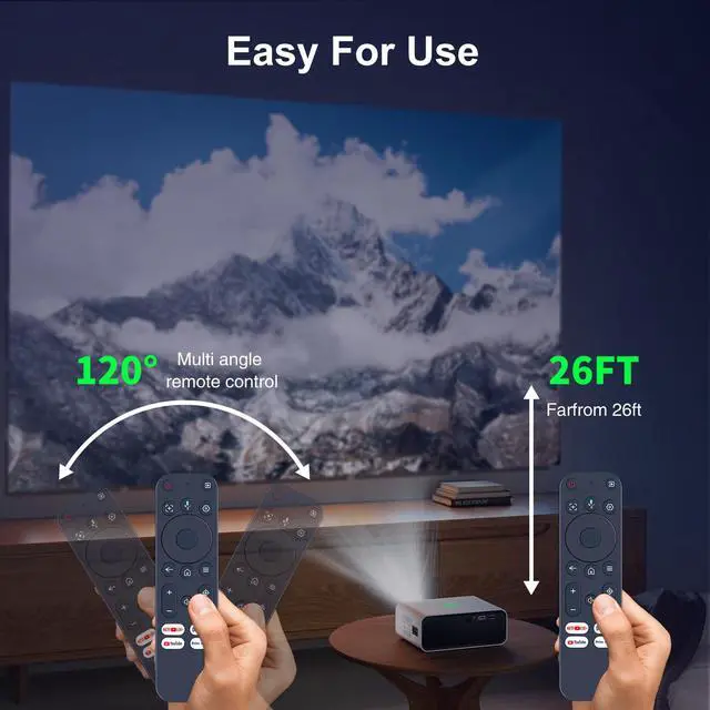 Alt view image 5 of 7 - Remote Control for Yaber K3 /K3 pro/ K2s /T2 /T2 Plus, TOPTRO TP3 Projector | No pairing required; easy to use