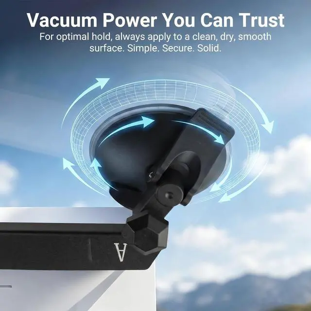 Alt view image 2 of 5 - Starlink Mini Mount Suction Cup Car Holder | Starlink Mini Mount Rattleproof Suction Cup Car Holder for Sunroof & Window, Quick-Release Strong Vacuum Base