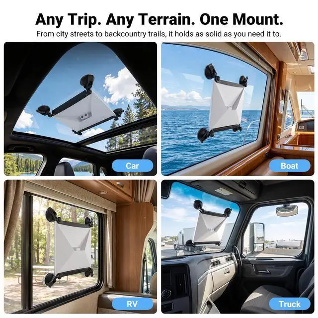 Alt view image 4 of 5 - Starlink Mini Mount Suction Cup Car Holder | Starlink Mini Mount Rattleproof Suction Cup Car Holder for Sunroof & Window, Quick-Release Strong Vacuum Base