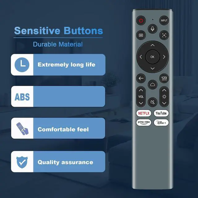 Alt view image 5 of 7 - ERF6A82 Voice Backlight Remote Control Replacement Compatible with Hisense | C2, C2 Ultra, M2 Pro Projector