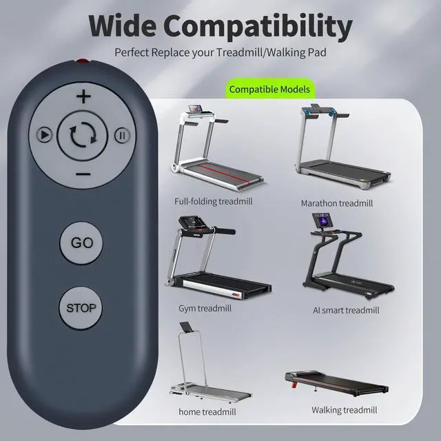 Alt view image 3 of 7 - Replacement Remote Control Compatible with UMAY 512 Walking Pad, 512N Under Desk Treadmill, P1 Small Treadmill