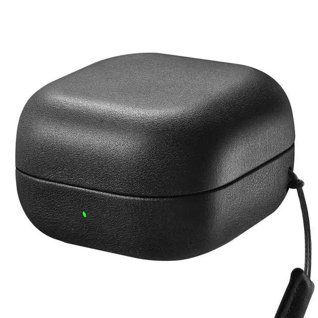 Main image of Galaxy Buds 4 Case/Galaxy Buds 4 Pro Genuine Leather Case (Black) | Handmade, Top Grain Leather, Shockproof, Wireless Charging Compatible, Samsung Buds 4/Buds 4 Pro