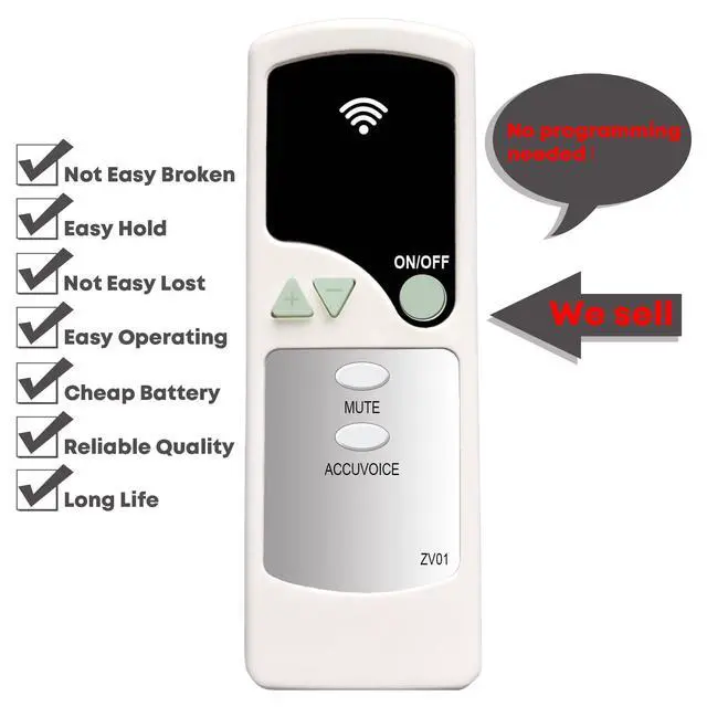 Alt view image 2 of 7 - Replacement Remote Control for ZVOX AccuVoice AV100 AV102 AV110 TV Speaker
