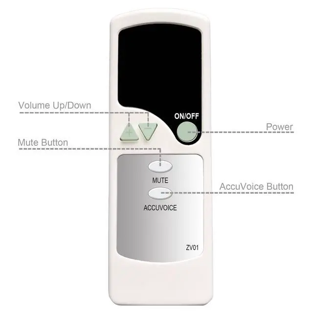 Alt view image 3 of 7 - Replacement Remote Control for ZVOX AccuVoice AV100 AV102 AV110 TV Speaker
