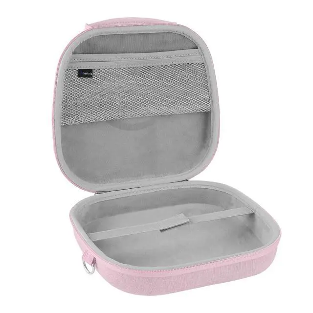 Alt view image 2 of 6 - NOVA Headphones Case for Apple AirPods Max 2 / AirPods Max, Hard EVA Shell Travel Carrying Bag with Strap and Room for Smart Case (Pink)