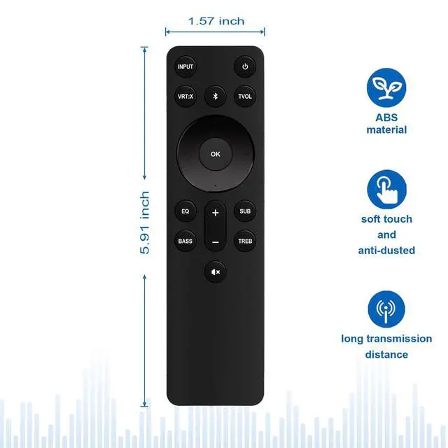 Alt view image 5 of 7 - Replace Soundbar Remote Control Suits for VIZIO Home Theater Sound Bar | SV200M-0808 SV210M-0808 SV210Y-0808 SV210D-0806 SV510M-0806 SV510X-0806 SL512X-0806 M512E-K6 M51a-H6 M51ax-J6 M512a-H6 ND213R