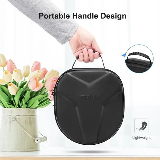 Alt view image 6 of 7 - Hard Travel Case with AirPods Max Bose 700/QC35 II | Compatible with Sony WH1000XM5/WHCH710N/WH1000XM4/WHXB900N/WHXB910N Wireless Noise Cancelling Headphones, Black