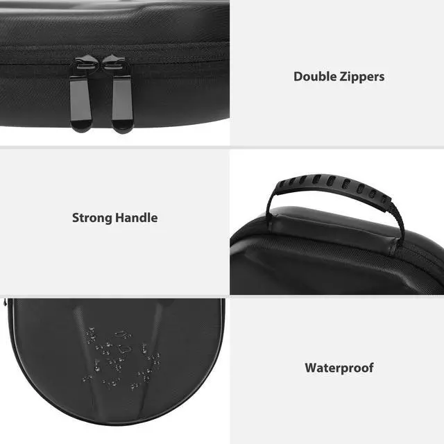 Alt view image 7 of 7 - Hard Travel Case with AirPods Max Bose 700/QC35 II | Compatible with Sony WH1000XM5/WHCH710N/WH1000XM4/WHXB900N/WHXB910N Wireless Noise Cancelling Headphones, Black