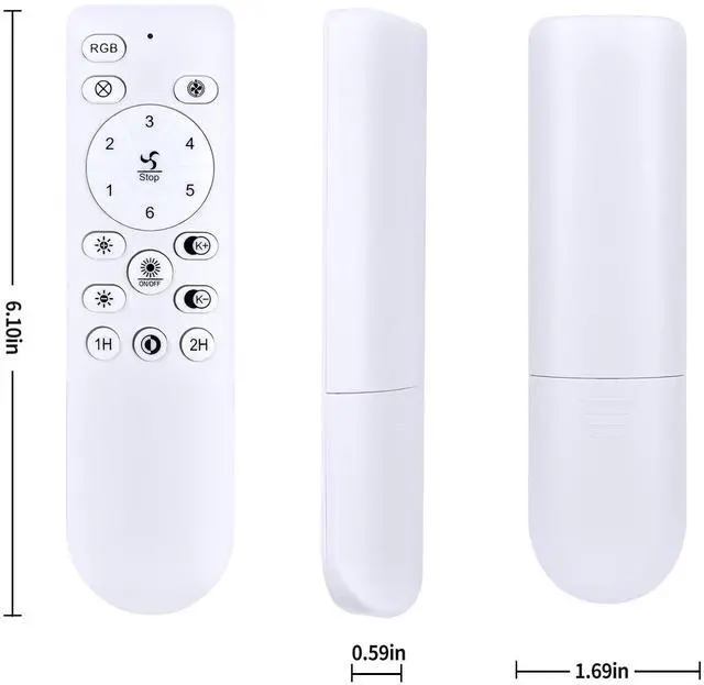 Alt view image 7 of 7 - New Replacement Remote Control fit for HUMHOLD HDFSD-B01-BK HDFSD-B01-WT HDFSD-B01-GD, KMALAM SOGOTING 24" Ceiling Fan