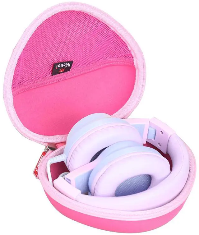 Main image of Kids Headphones Case Compatible with Candy Bila BH03/ iClever BTH12 / HS19 / BTH26 / JoySpark-T5 Kids Headphones, Case Only (Pink)