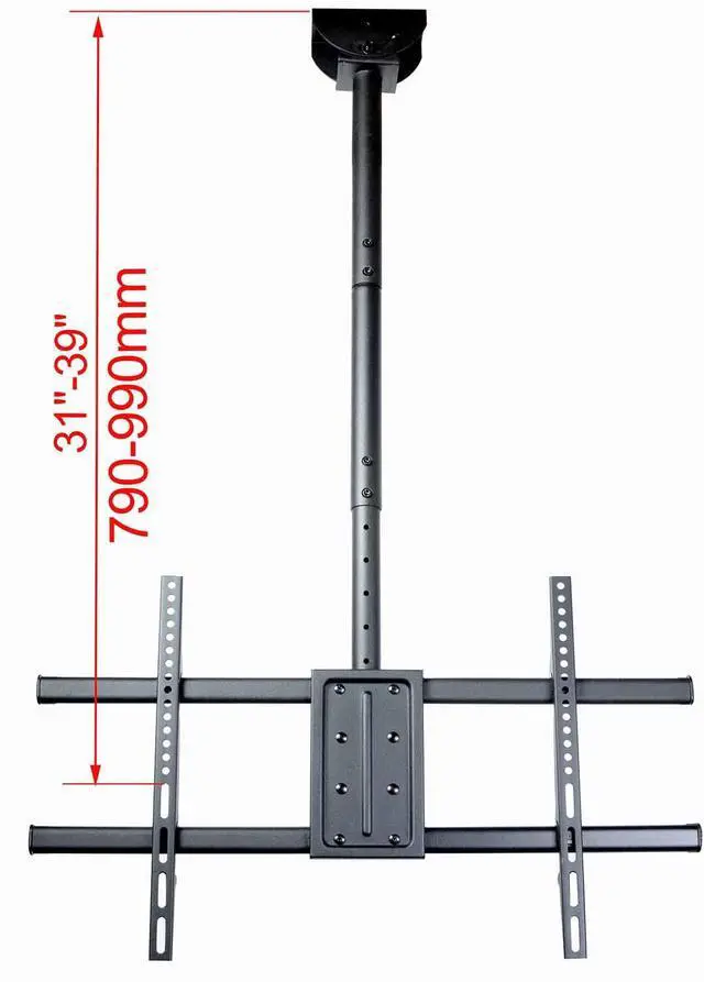 Alt view image 3 of 5 - Adjustable Tilt Ceiling TV Mount for Most 32"-75" LCD LED Plasma TV Flat Panel Display VESA 600X400mm MPC53BE2 1VZ