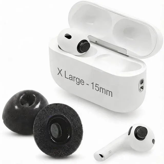 Main image of Memory Foam Ear Tips for Airpods Pro 3 | Ear Tip Replacement Complies with Apple Airpod Pro Gen 3 | Secure Fit, Enhanced Noise Isolation, All-Day Comfort (Extra Large)