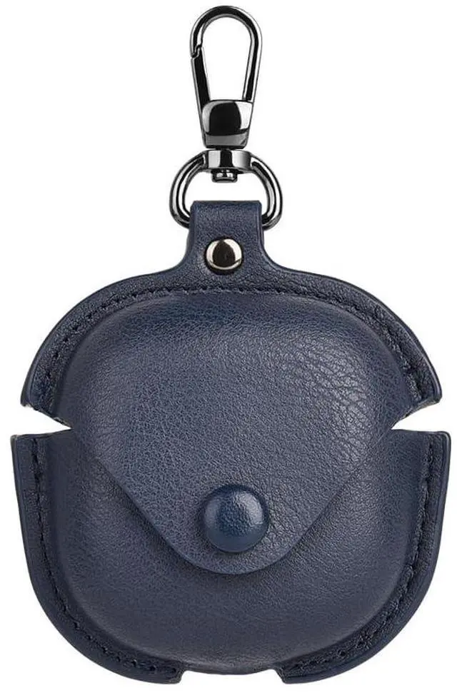 Main image of Leather Case Compatible for Samsung Galaxy Buds 2 Pro/Galaxy Buds 2/Galaxy Buds Pro/Galaxy Buds Live Protective Case with Keychain, Cute Cool Earphone Cover for Galaxy Earbuds Charging Case (Blue)