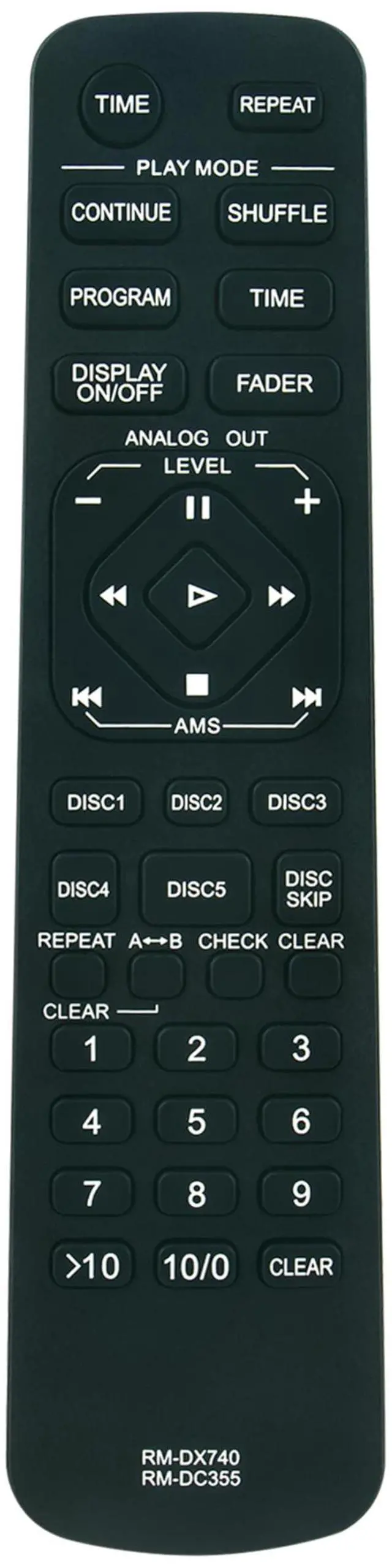 Main image of RM-DC355 Replace Remote Control fit for Sony CD Player CDP-C5CS CDP-CE375 | CDP-CE345 CDP-CE245 CDP-CE275 1-476-132-11