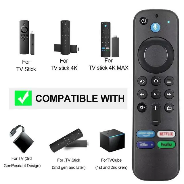 Alt view image 4 of 7 - Replacement Voice Remote Control L5B83G Compatible with Fire Smart TVs Cube (3rd Gen), Smart TVs Stick 4K (2nd & 3rd Gen), Smart TVs Stick (3rd Gen)
