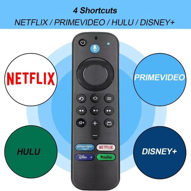 Alt view image 2 of 7 - Replacement Voice Remote Control L5B83G Compatible with Fire Smart TVs Cube (3rd Gen), Smart TVs Stick 4K (2nd & 3rd Gen), Smart TVs Stick (3rd Gen)