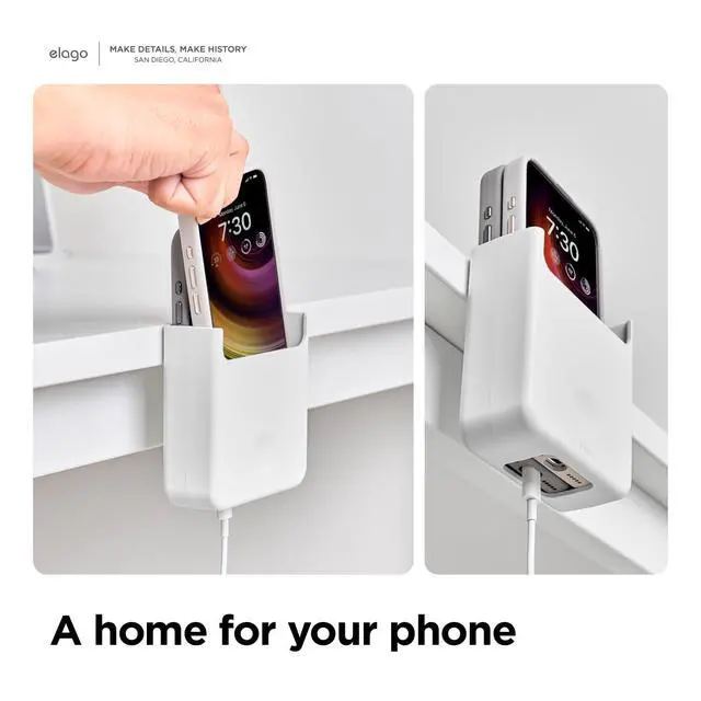 Alt view image 4 of 7 - Phone Holder Mount, Compatible with All Smartphone Models, Adjustable, White | (White)