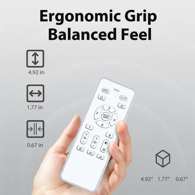 Alt view image 5 of 7 - Remote Control for Surtime Ceiling Fan 36IN-6666 42IN-6666