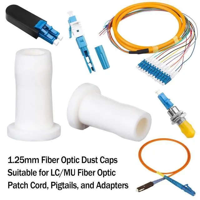 Alt view image 3 of 4 - LC Fiber Optic Dust Caps, 200 Pack 1.25mm LC Dust Caps for LC Fiber Optic Connector Ceramic Plug