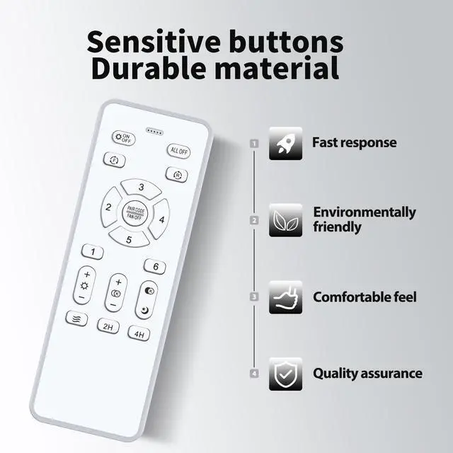 Alt view image 4 of 7 - Remote Control for Surtime Ceiling Fan 36IN-6666 42IN-6666