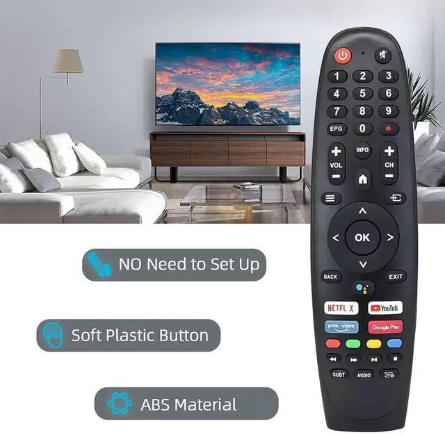 Alt view image 2 of 5 - EC32V2HA EC40V2FA Universal Replacement Remote Control for Caixun SANSUI BLAUPUNKT OLED Smart TV BA40F4382QEB for ARRQW TVs (No Voice)