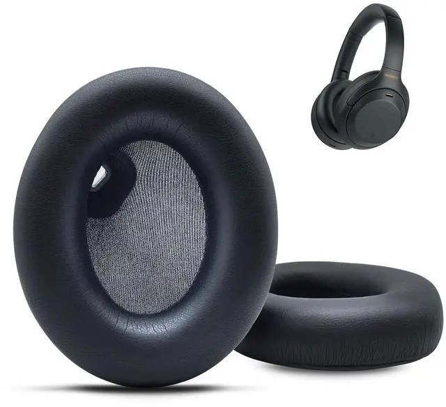 Main image of WH-1000XM4 Earpad Cushions, Replacement Ear Pad for Sony WH-1000XM4 Headphones with Noise Isolation Foam Soft Protein Leather (Black)