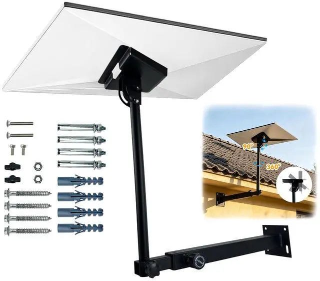 Main image of Adjustable Starlink Wall Mount Kit for Standard 4/4X Gen3 with Pipe Adapter | Heavy-duty long wall mount kit,adjustable bracket with Gen3 pipe adapter,Weatherproof for Concrete/Wood Walls