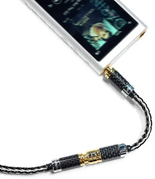 Alt view image 7 of 7 - 3.5mm Stereo Male to 4.4mm Balanced Female Headphone Adapter Cable 7N Single Crystal Copper/Silver Headphone Jack Convert Cable