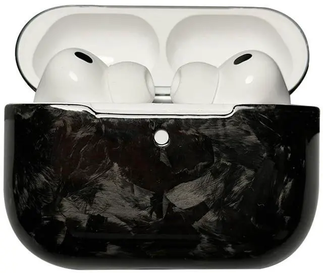 Main image of Real Forged Carbon Fiber Case for AirPods Pro 3 (2025 Release) - Ultra-Thin & Lightweight Hard Shell Protective Cover - Supports MagSafe/Wireless Charging - Glossy Black