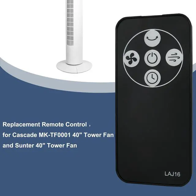 Alt view image 3 of 7 - Replacement Remote Control for Cascade MK-TF0001 40" Tower Fan and Sunter 40" Tower Fan