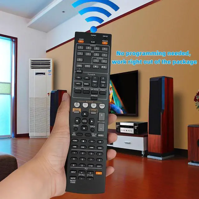 Alt view image 3 of 7 - Replacement Remote Control RAV491 ZF30320 Fit for Yamaha YHT-399U HTR-5063 RX-V467 RX-V367 RX-V371 AV A/V Receiver