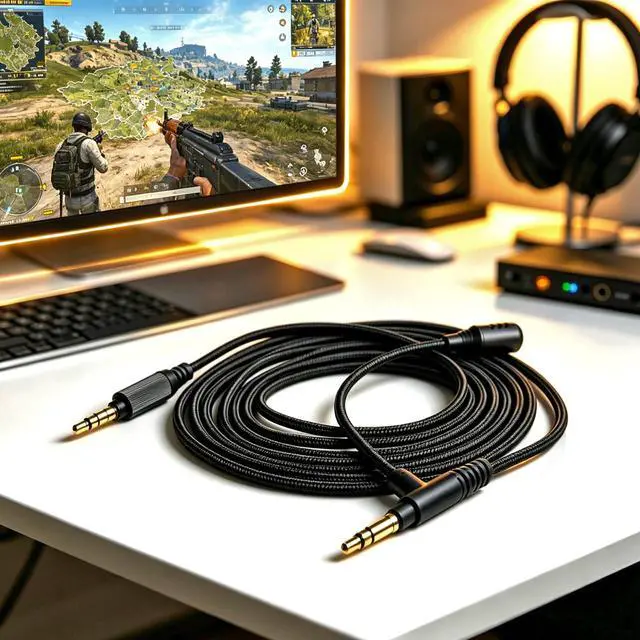 Alt view image 3 of 7 - Boom Gaming Microphone Cable,Over-Ear Headphones Voice Call Recording Cable,Aluminum Alloy Mic,High Purity Oxygen Free Copper Earphone Cord Custom-Designed for Gaming Live Streaming Studio 3.5mm 6.5ft