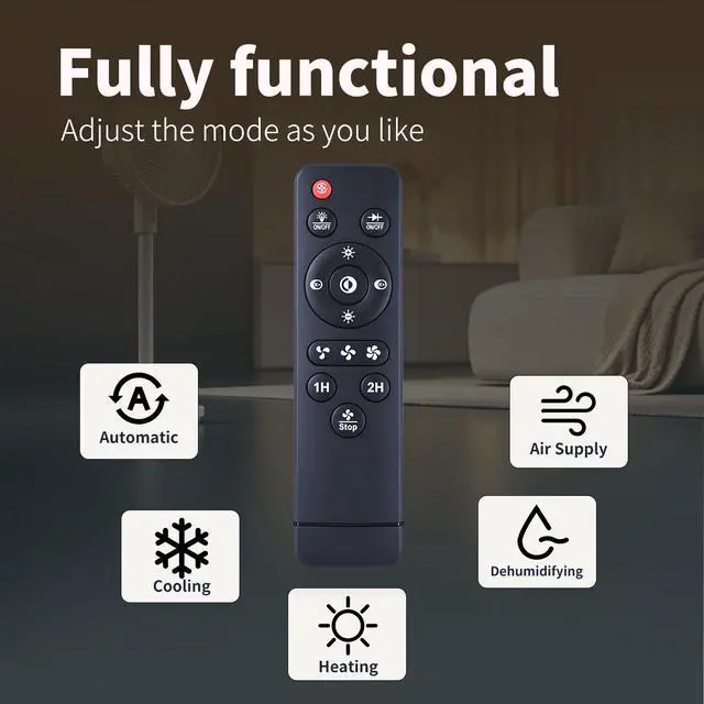 Alt view image 6 of 7 - Remote Control for PINFM 20In Bladeless Ceiling Fan Lights 1008355198 | for Mpayel Ceiling Fan Light B7865 B7870-RGB B7611-RGB
