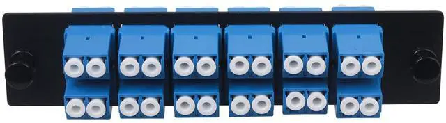 Main image of 1pc 24 Fibers Cores LC OS2/OS1 Compatible Fiber Patch Panel | with 12 Singlemode Duplex LC Adapters, Low Loss, Compatible for 1.25G/10GB OS1 OS2 Networks