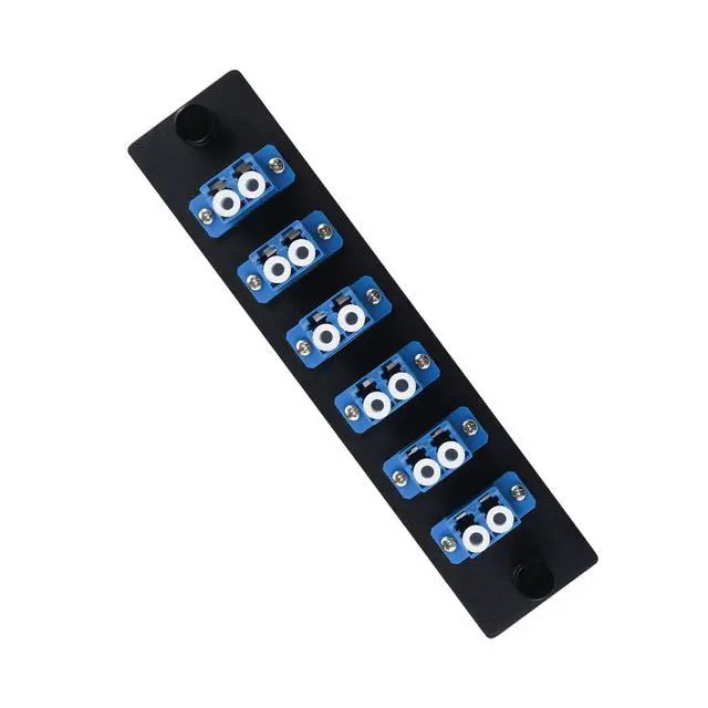 Alt view image 2 of 4 - 1pc 12 Fibers Cores LC OS2/OS1 Compatible Fiber Patch Panel | with 6 Singlemode Duplex LC Adapters, Low Loss, Compatible for 1.25G/10GB OS1 OS2 Networks