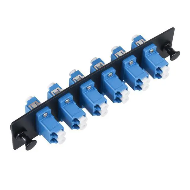 Alt view image 3 of 4 - 1pc 12 Fibers Cores LC OS2/OS1 Compatible Fiber Patch Panel | with 6 Singlemode Duplex LC Adapters, Low Loss, Compatible for 1.25G/10GB OS1 OS2 Networks