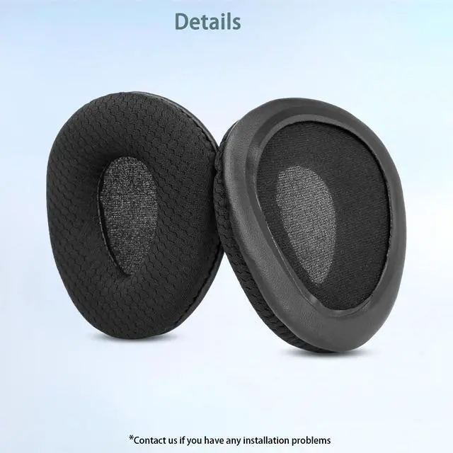 Alt view image 5 of 6 - PowerLocus Ear Pads Replacement Compatible with PowerLocus Bluetooth Over-Ear Heaphone(Textile Fabric and Memory Foam Ear Cushions)