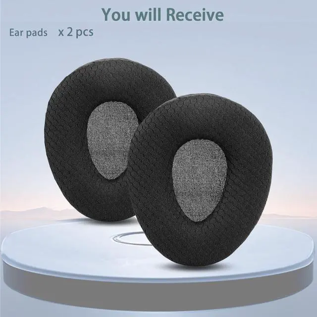 Alt view image 6 of 6 - PowerLocus Ear Pads Replacement Compatible with PowerLocus Bluetooth Over-Ear Heaphone(Textile Fabric and Memory Foam Ear Cushions)