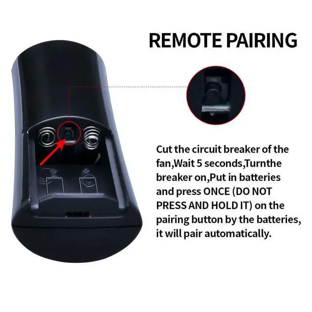 Alt view image 3 of 5 - 99198 Replacement Remote for Hunter Casablanca Ceiling Fan | Compatible Models: K6266-06, K6266-07, K6266-08, Only for Green Receiver (Not for Black/Blue/White Receiver)