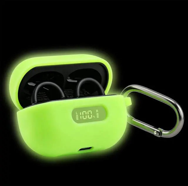 Main image of LEFXOMPHY Glow Green Case Cover for Tozo OpenEarRing True Open Ear Earbuds | Open Earring Silicone Protector, T13064 Earbuds Glove, Glow in Dark Protective Skin