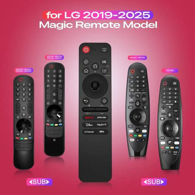 Alt view image 6 of 7 - for LG AI Magic Remote Control, MR25GA Replacement for LG-TV-Remote with AI, Pointer and Voice Function, Compatible with UHD OLED QNED NanoCell Webos 4K 8K Smart TV (2025 Models)