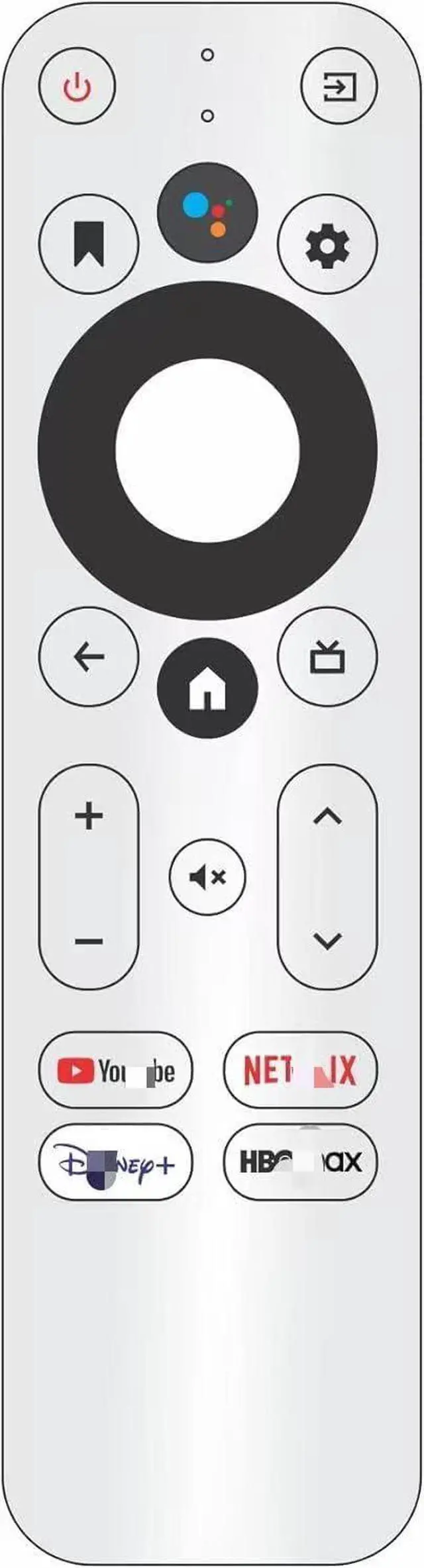 Main image of Replacement Voice Remote Control Compatible with ONN Android TV & Google TV Devices, Bluetooth Remote with Voice Search, Volume & Power Control