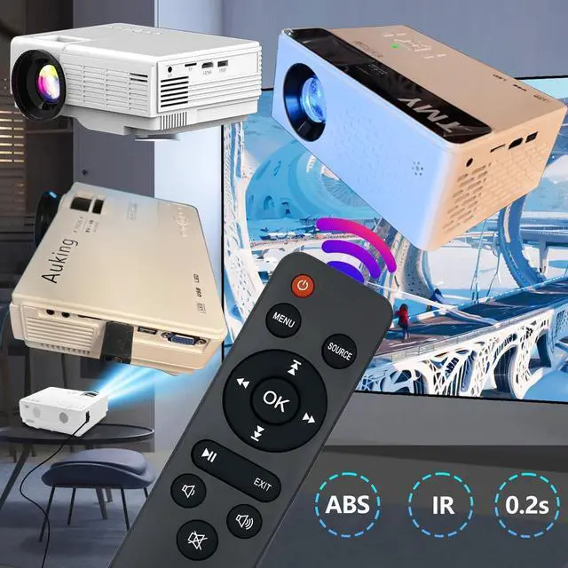 Alt view image 6 of 7 - Replacement Remote Control for AuKing M8-F Mini Portable Movie Projectors | for TMY Projector V08 V28 V68 V78 V88 PT-06 for PANSEBA HI-04 for NISOO M10 DR.J Professional Mini AK-40 AK-30 AK-50 PJ0911