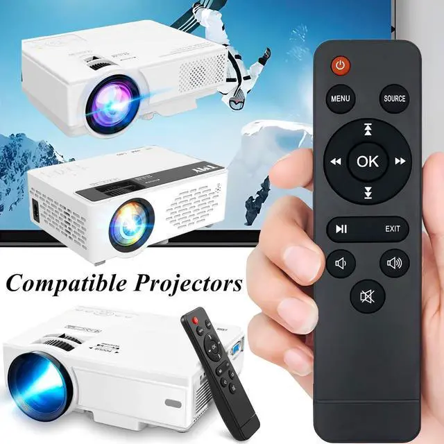 Alt view image 4 of 7 - Replacement Remote Control for AuKing M8-F Mini Portable Movie Projectors | for TMY Projector V08 V28 V68 V78 V88 PT-06 for PANSEBA HI-04 for NISOO M10 DR.J Professional Mini AK-40 AK-30 AK-50 PJ0911