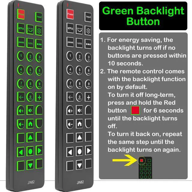 Alt view image 3 of 7 - Replacement Remote Control for Element Xumo Stream Box 43 50 55 65 70 75 86 98 4K UHD HDR Smart TV,No Voice Function,with Backlit,Oversized Buttons