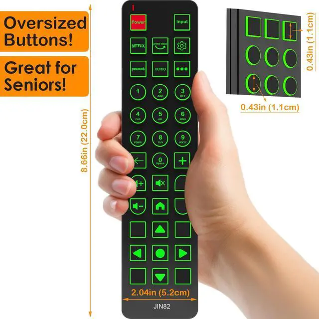 Alt view image 5 of 7 - Replacement Remote Control for Element Xumo Stream Box 43 50 55 65 70 75 86 98 4K UHD HDR Smart TV,No Voice Function,with Backlit,Oversized Buttons