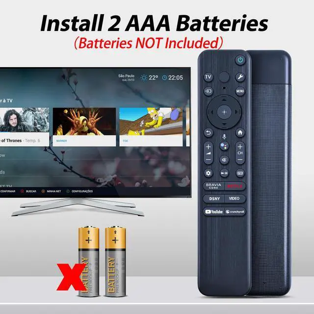 Alt view image 7 of 7 - RMF-TX810U Voice TV Remote Control for Sony 2023 4K Bravia Smart TV Series, Compatible with XR-83A80L XR-85X90L XR-85X93L XR-85X95L XR-98X90L XR55A80CL