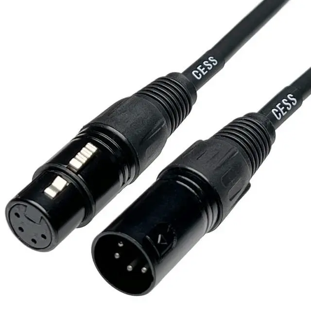 Alt view image 2 of 6 - 4-Pin XLR Male to Female Balanced Extension Cable, 6 ft, 1 Cable