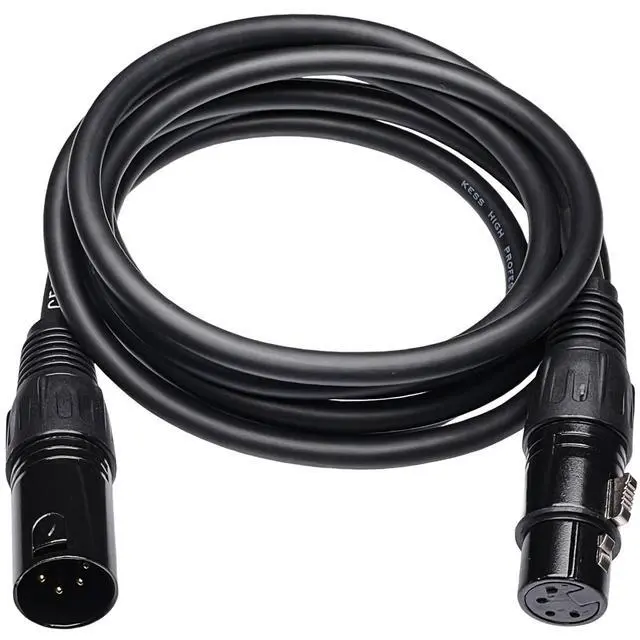Alt view image 4 of 6 - 4-Pin XLR Male to Female Balanced Extension Cable, 6 ft, 1 Cable